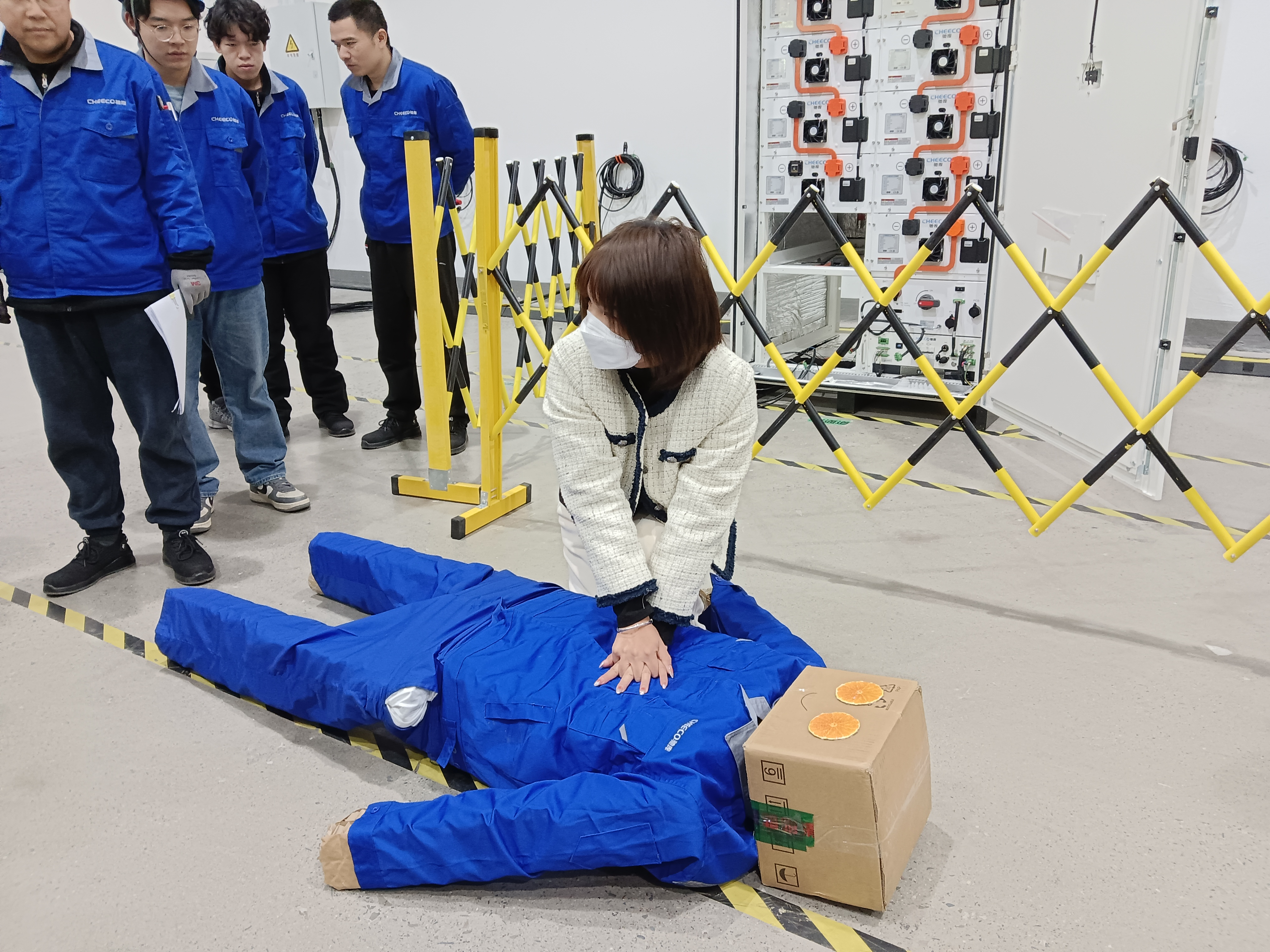 以“演”促“防”！驰库新能源开展触电应急演练